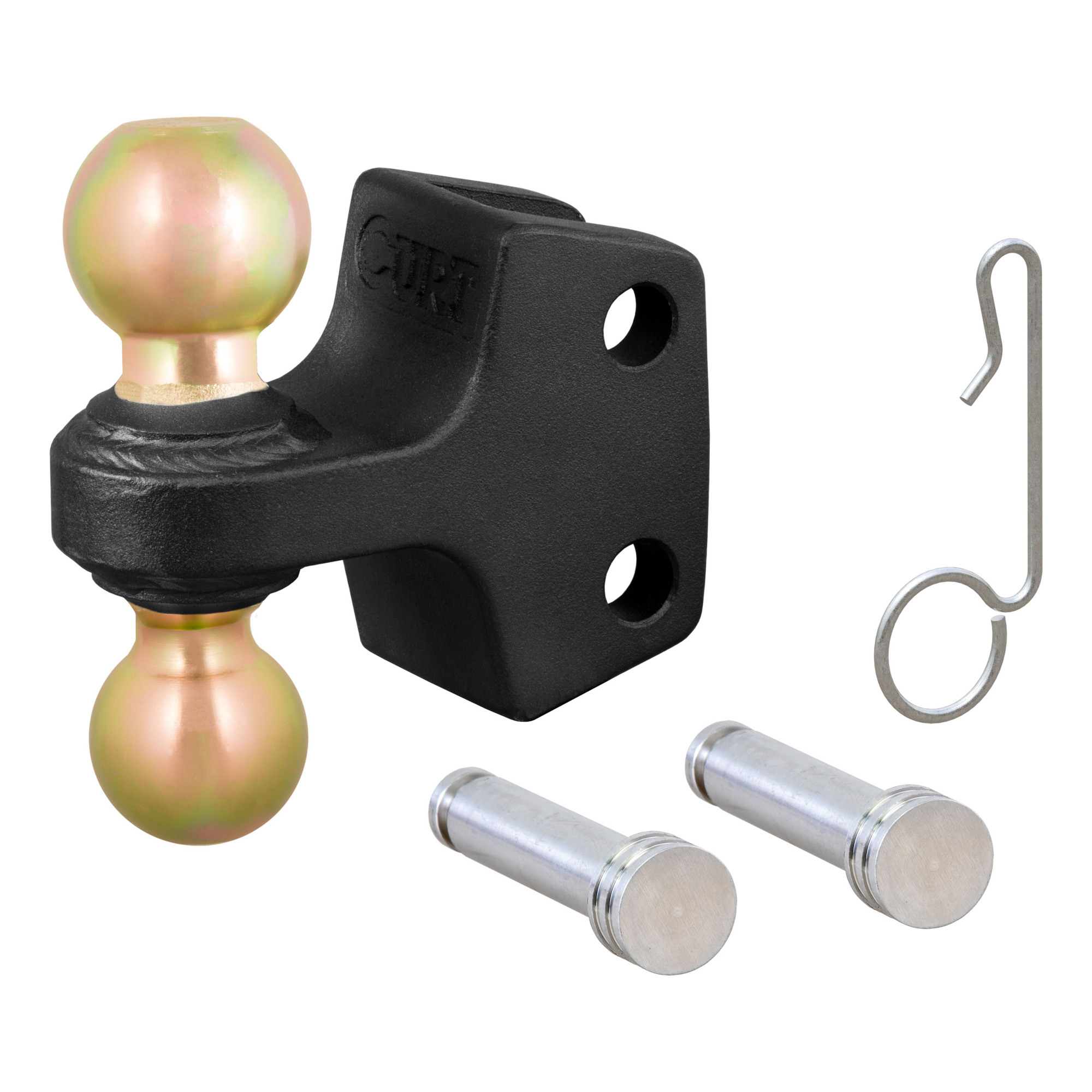 Curt Manufacturing, HD Dual Ball Attachment for Weight Distr. Shank, Gross Towing Weight Varies lb, Ball Diameter Multiple in, Model# 45934